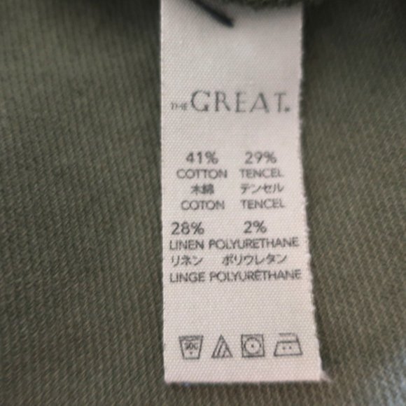 THE GREAT SWINGY ARMY JACKET GREEN COTTON-BLEND SIZE 0 - Picture 7 of 8